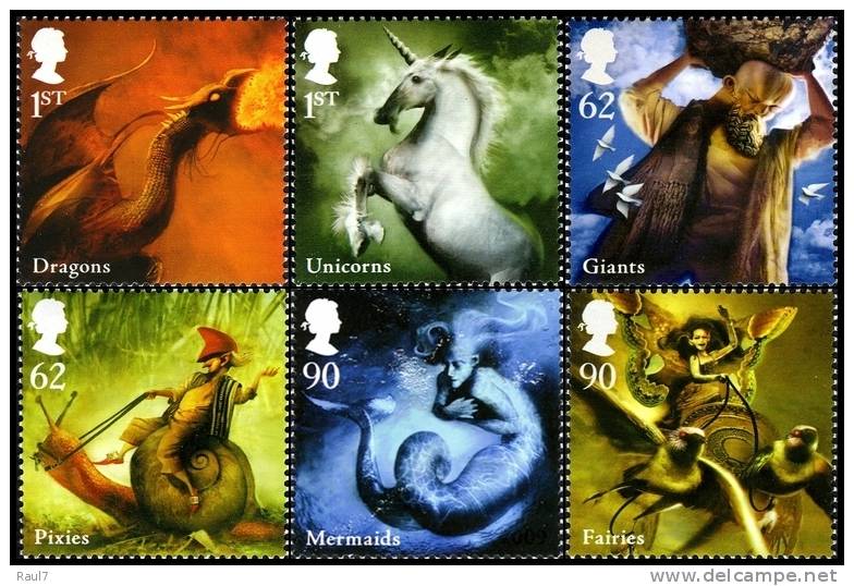 GRAND-BRETAGNE 2009 - Créatures Mythologiques - 6v Neufs// Mnh - Unused Stamps