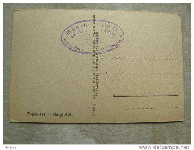 Zugspitze - Ostgipfel -  Münchener Haus  Handstamp   D93478 - Zugspitze