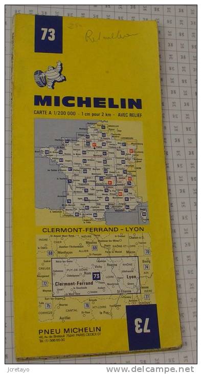 Carte Routiere Michelin, Clermont Ferrand-Lyon, Ref Perso 427 - Strassenkarten