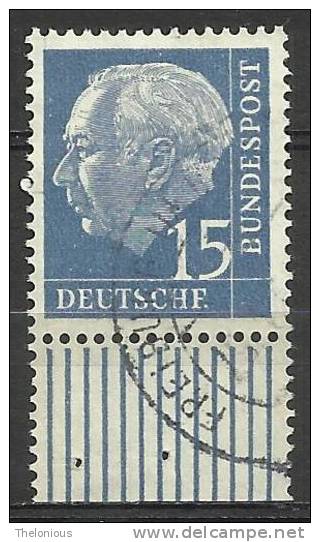 # Bund 1954, Michel # 184 Y Papier Fluoreszenz Walzendruck - Used/obliterato - Usati