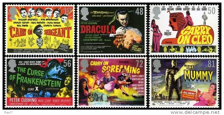 GRAND-BRETAGNE 2008 - Cinema, Dracula, Frankenstein, La Mommie Et Autres - 6v Neufs// Mnh - Unused Stamps