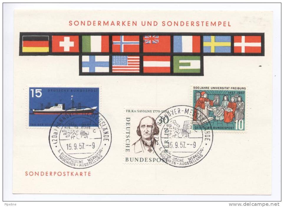 Germany  International Exhibition Hannover 15-9-1957 - Covers & Documents