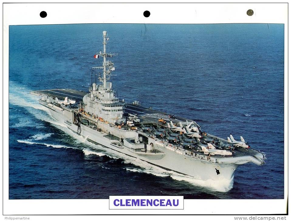 France 1957 : Porte-avion Lourd CLEMENCEAU - Bateaux