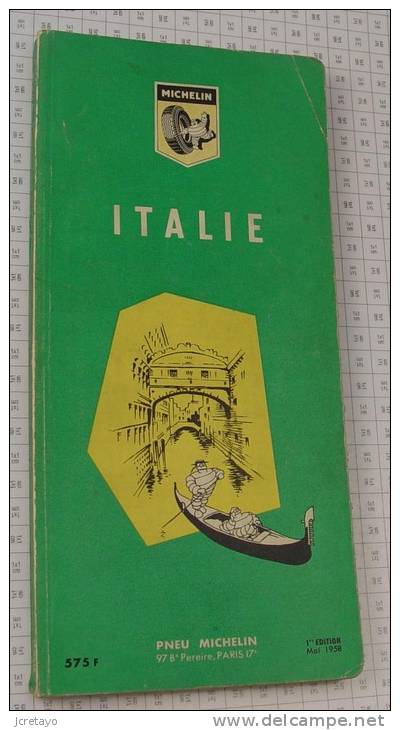 Michelin Guide Vert Italie 1958, Ref Perso 409 - Michelin (guide)