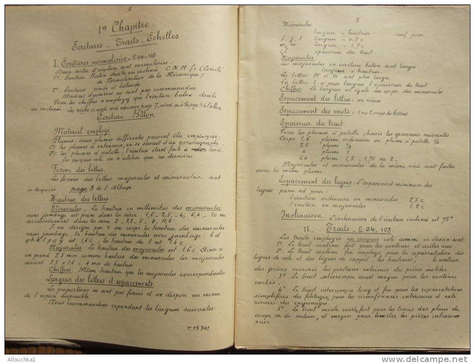 école Universelle Par Correspondance De Paris : Le Croquis Coté : Cours T-153 91 —>lire La Table Des Matières - Otros & Sin Clasificación