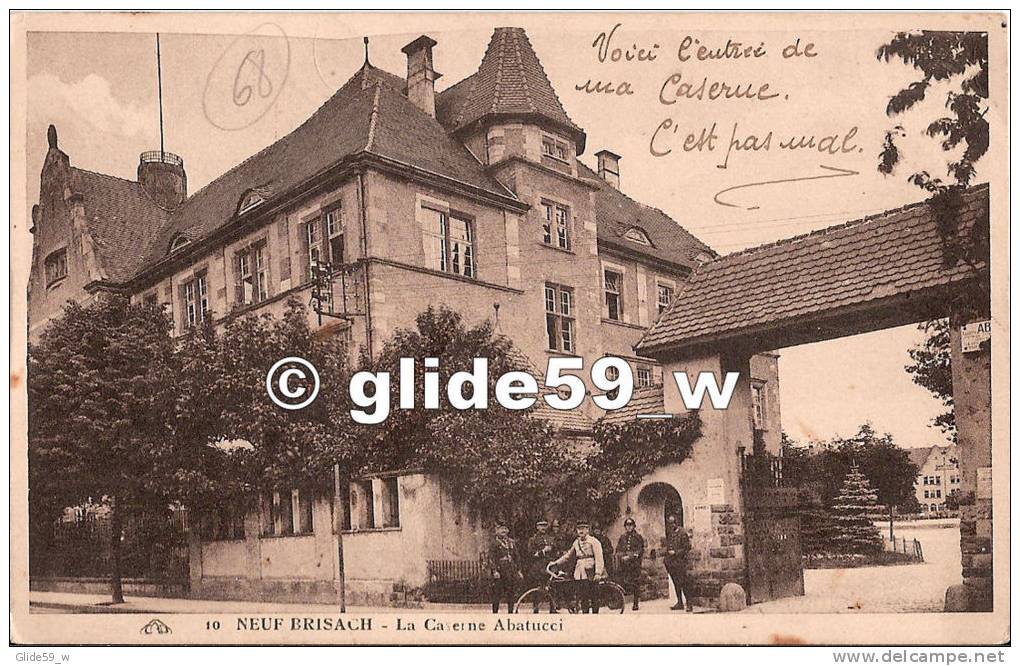 NEUF-BRISACH - La Caserne Abatucci (animée) - N° 10 - Neuf Brisach