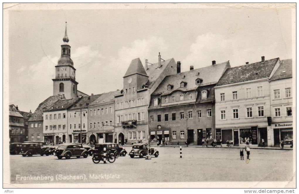 Frankenberg Saxony Cars Old Postcard - Frankenberg