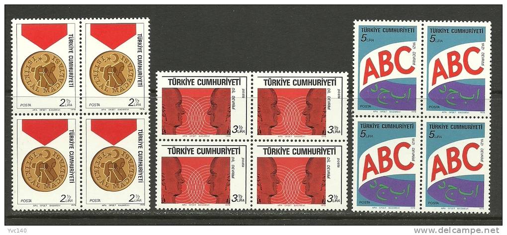 Turkey; 1978 The Works And Reforms Of Ataturk (Block Of 4) - Nuevos