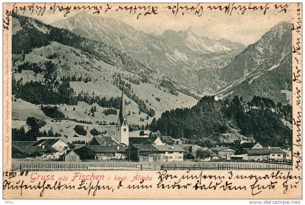 Gruss Aus Fischen 1900 Postcard - Fischen
