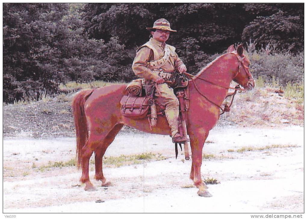 SCOUTISME,CAVALERY RE-ENACTOR BOY SCOUTS ,POSTCARD UNUSED. - Scouting