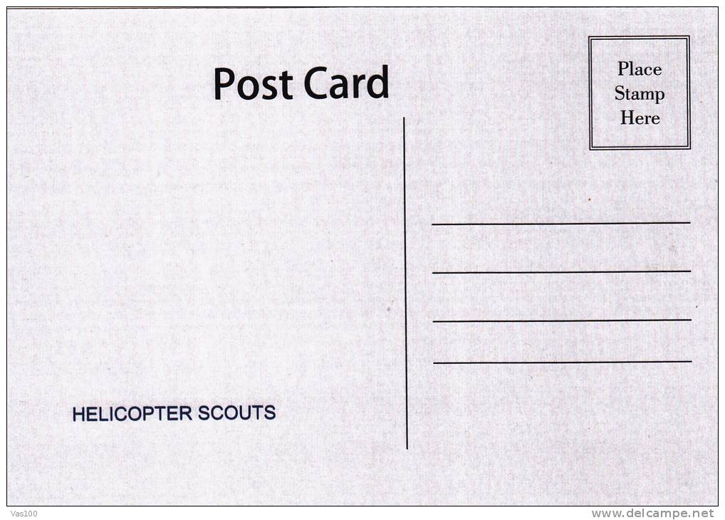 SCOUTISME,HELICOPTER SCOUTS  ,POSTCARD UNUSED. - Scouting