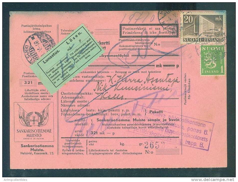 Finland: Cover With 1946 Postmark - Fine Cover - Briefe U. Dokumente