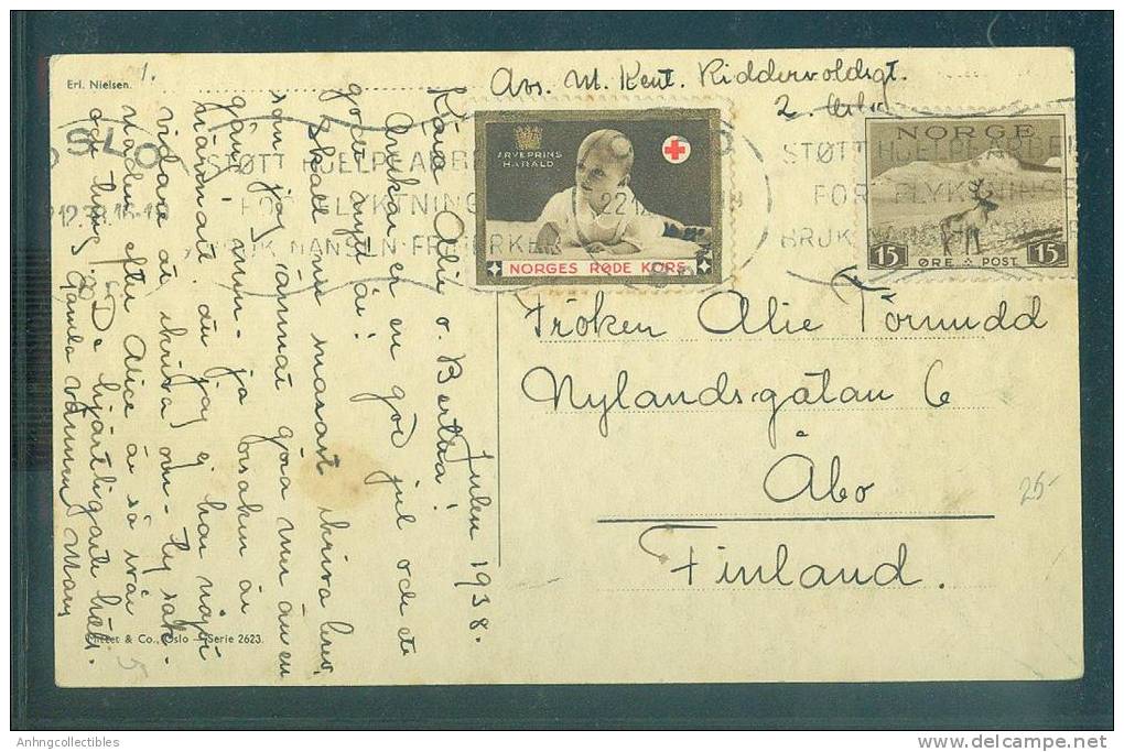 Norge: Post Card Cover Sent To Finland - Fine - Lettres & Documents