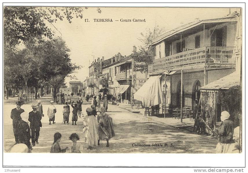 Carte Postale Ancienne Algérie - Tébessa. Cours Carnot - Tebessa