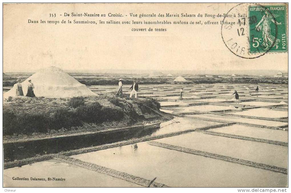 BOURG DE BATZ VUE GENERALE DES MARAIS SALANTS - Batz-sur-Mer (Bourg De B.)