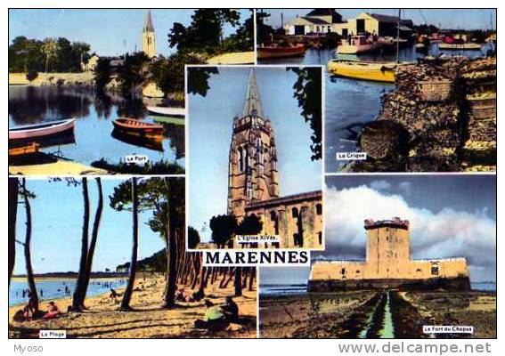 17 MARENNES Port, Crique,,eglise,,fort Du Chapus,,plage - Marennes