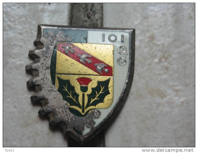 Insigne 101 Général Compagnie De Quartier émaillé DRAGO G2095 - Armée De Terre