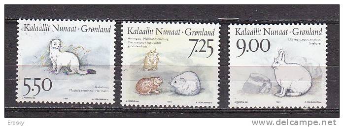 P6109 - GROENLAND Yv N°237/39 ** ANIMAUX - Unused Stamps