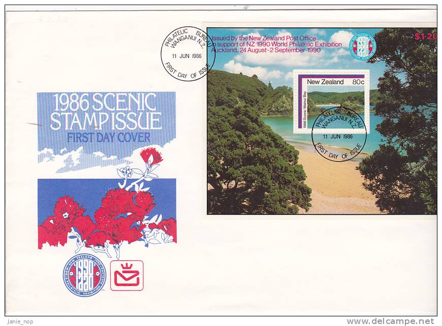 New Zealand 1986 Scenic Mini Sheet FDC - FDC