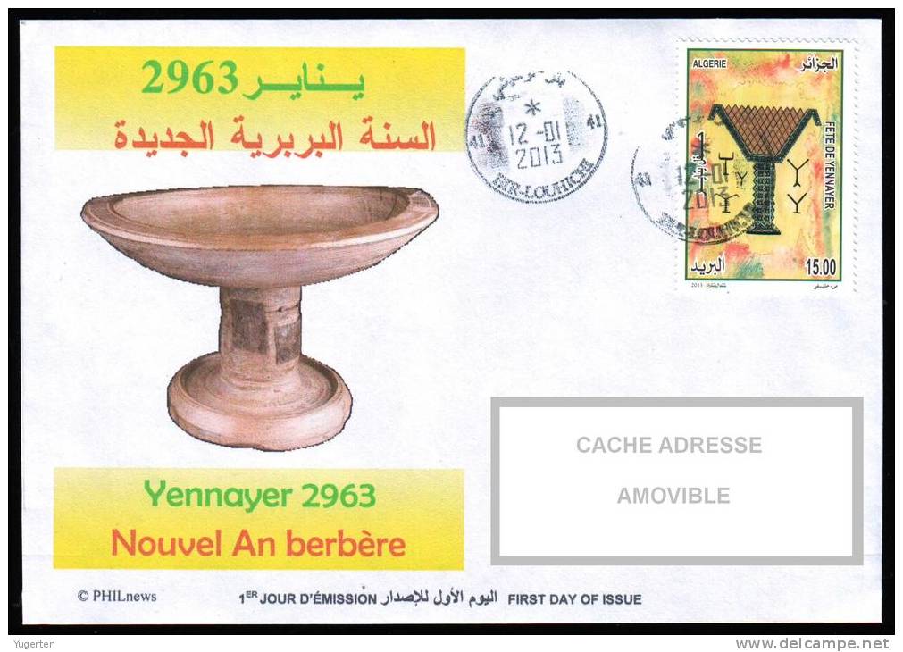 ALGERIE ALGERIA ALGERIEN - 2013 - Circulated Cover -Yennayer - Nouvel An Berère - Berber New Year - - Ernährung