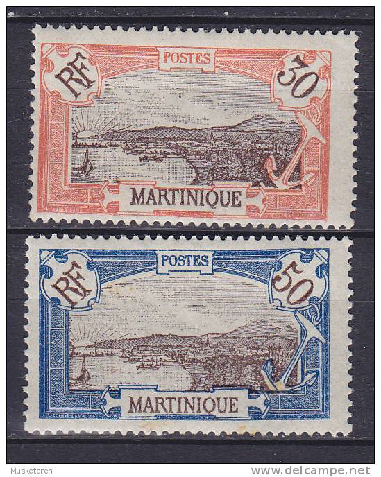 Martinique 1922/24 Mi. 91, 94 Fort-de-France MH* - Sonstige & Ohne Zuordnung