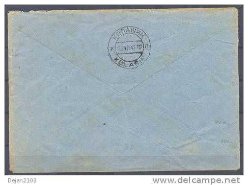 Italy Occupation Montenegro LETTER Cetinje-Kolasin 1941 USED - Montenegro