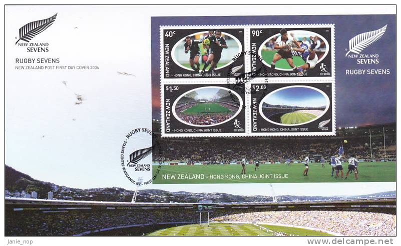 New Zealand 2004 Rugby Sevens Mini Sheet  FDC - FDC