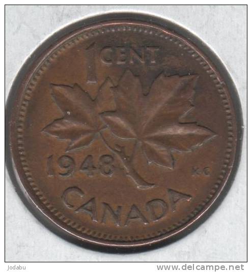 1 Cent De 1948 Du Canada..FAUTEE...Voir Le Scan - Errores Y Curiosidades