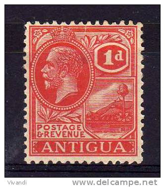 Antigua - 1921 - 1d Definitive - MH - 1858-1960 Crown Colony