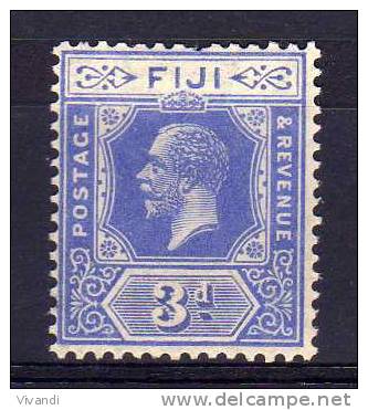 Fiji - 1924 - 3d Definitive (Watermark Multiple Script CA) - MH - Fiji (...-1970)