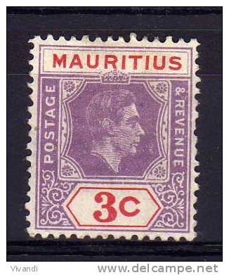 Mauritius - 1938 - 3 Cents Definitive - MH - Mauritius (...-1967)