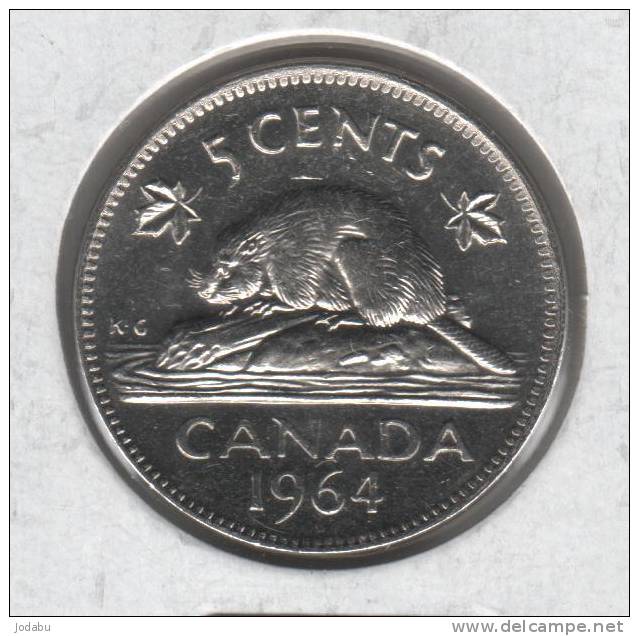 5 Cents De 1964 Du Canada...FAUTEE...voir Le Scan - Varietà E Curiosità