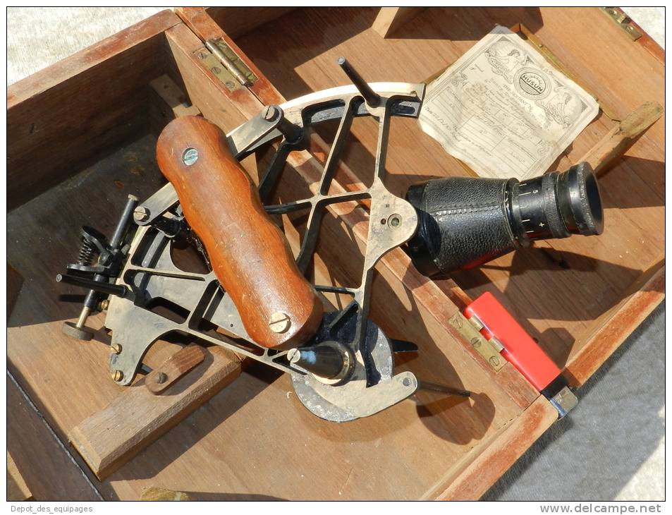 BEL ANCIEN SEXTANT HUGHES & SON Daté JANVIER 1942 - ROYAL NAVY WW2 - Technics & Instruments