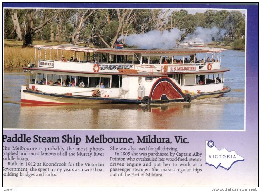 (201) Australia - VIC - Mildura Paddle Steamer PS Melbourne - Mildura