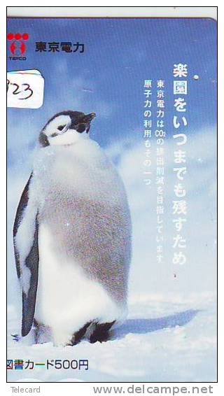 Télécarte  Japon * OISEAU MANCHOT  (923)  PENGUIN BIRD Japan * Phonecard * PINGUIN * - Pingouins & Manchots