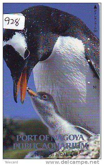 Télécarte  Japon * OISEAU MANCHOT  (928)  PENGUIN BIRD Japan * Phonecard * PINGUIN * - Pinguïns & Vetganzen
