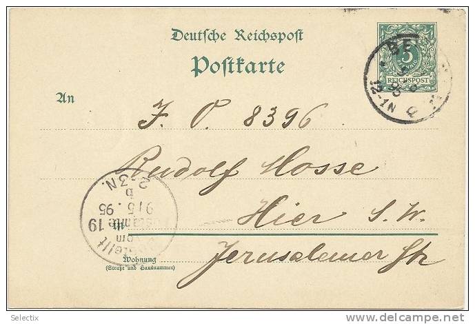 Germany 1895 Berlin - Postal Stationery Card - Lettres & Documents