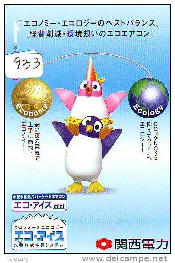 Télécarte  Japon * OISEAU MANCHOT  (933)  PENGUIN BIRD Japan * Phonecard * PINGUIN * - Pinguins