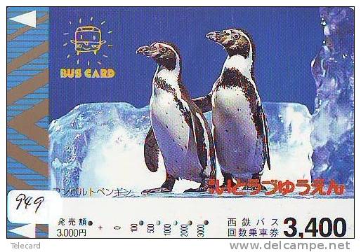 Carte Prépayée Japon * OISEAU MANCHOT  (949) PENGUIN BIRD Japan * Prepaidcard * PINGUIN * - Pingueinos