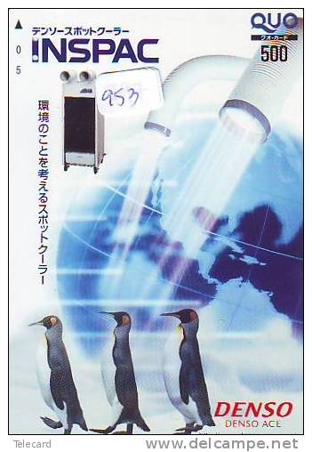 Carte Prépayée Japon * OISEAU MANCHOT  (953) PENGUIN BIRD Japan * Prepaidcard * PINGUIN * - Pinguïns & Vetganzen