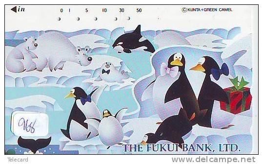 Télécarte  Japon * OISEAU MANCHOT  (968)  PENGUIN BIRD Japan * Phonecard * PINGUIN * - Pingouins & Manchots