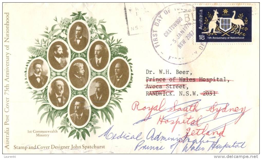 (125) Australian FDC Cover - Premier Jour Australie - 1967 - Nationhood 75th - Lettres & Documents