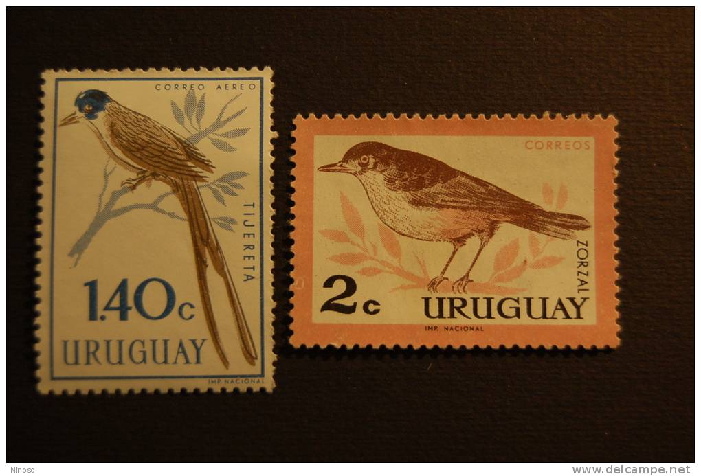 Uruguay 2 Valori Nuovi Uccelli - Sparrows