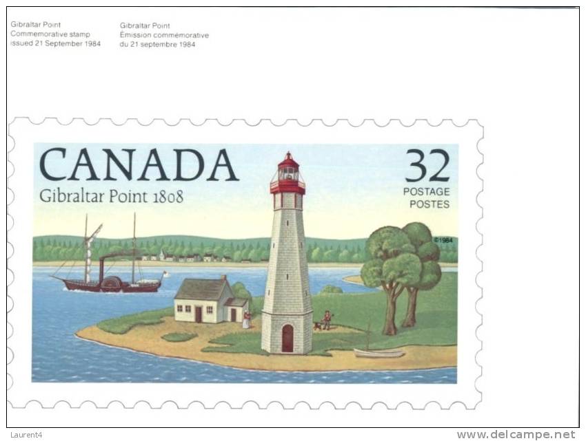 (502) Maxi Card - Stamp Card - Canada - Stamp Reproduction Lighthouse - Tarjetas – Máxima