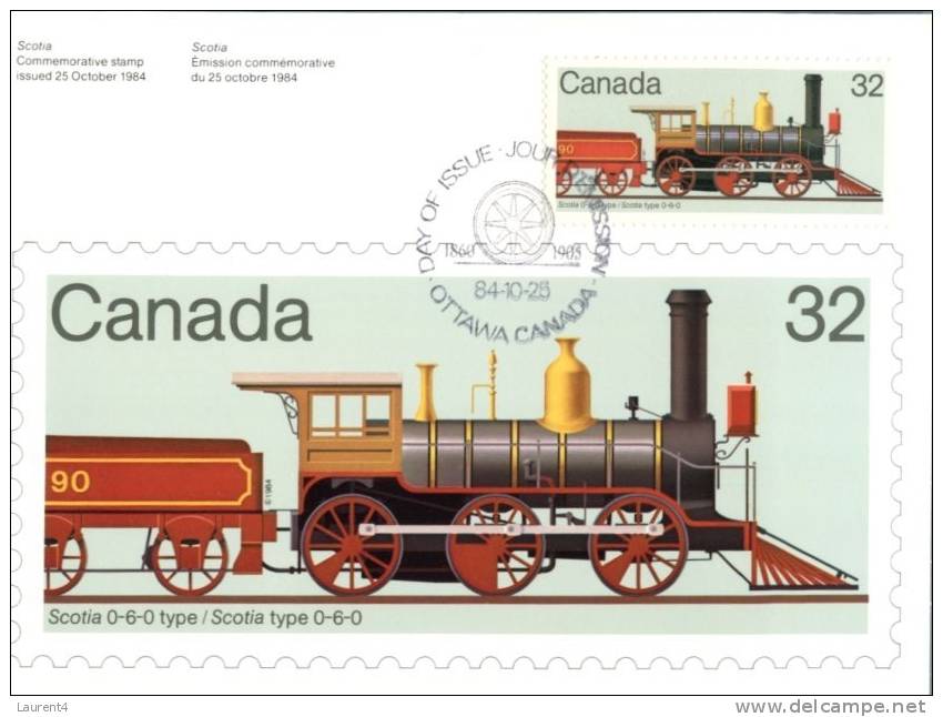 (502) Maxi Card - Stamp Card - Canada - Stamp Reproduction Train - Maximumkaarten