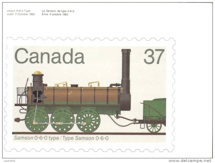 (502) Maxi Card - Stamp Card - Canada - Stamp Reproduction Train - Cartoline Maximum