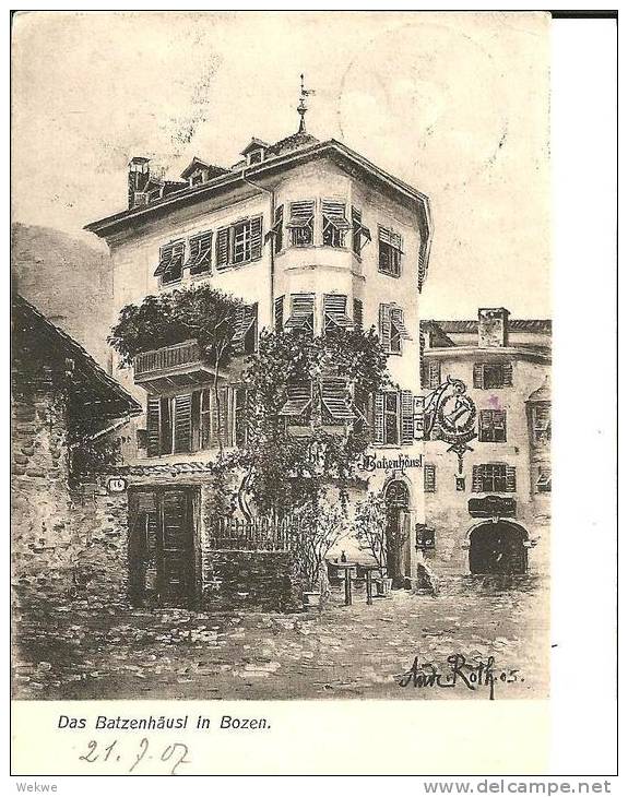 OE002 / Weinhaus Batzenhaeusl, Bozen 1907 - Trente