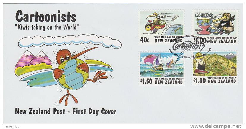 New Zealand 1997 Cartoonists FDC - FDC