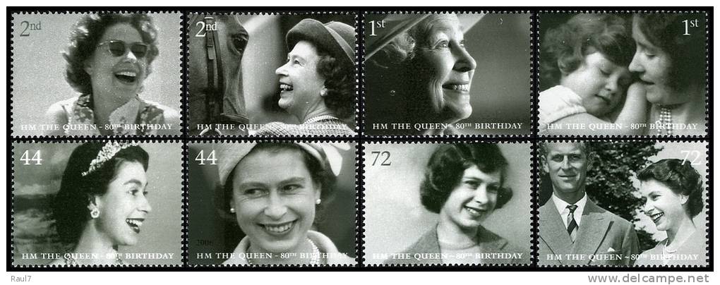 GRAND-BRETAGNE 2006 - 80e Ann De La Reine Elisabeth II - 8v Neufs// Mnh - Neufs