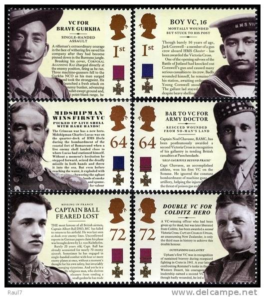 GRAND-BRETAGNE 2006 - Médailles, Héros De Guerre Avec Médail Victoria Cross  - 6v Neufs// Mnh - Nuovi